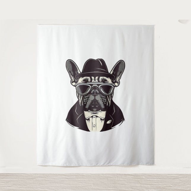 Frenchie The Gangster Tapestry (Front)