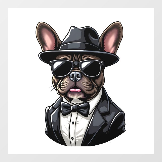 Frenchie The Gangster Wall Decal (Front)