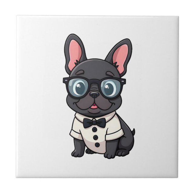 Frenchie The Gentlemen Copy (4) Ceramic Tile (Front)