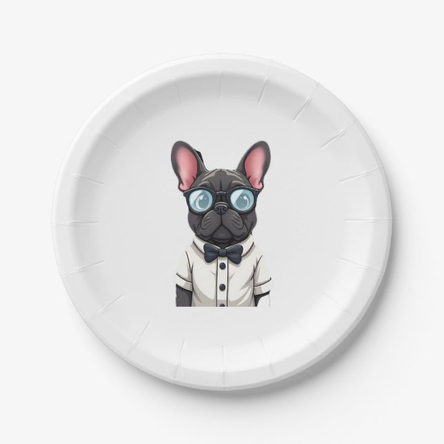 Frenchie The Gentlemen Copy (6) Paper Plates (Front)