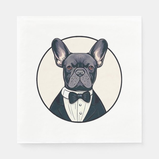 Frenchie The Gentlemen Napkins (Front)