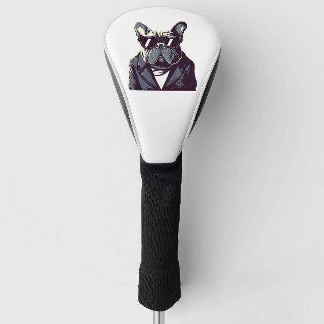 Frenchie The Party Man Golf Head Cover (Front)