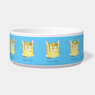 Frenchie Toast French Bulldog Dog Food Bowl