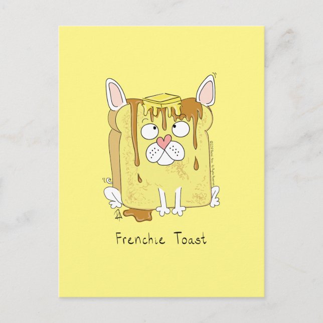 Frenchie Toast French Bulldog Dog Postcard (Front)
