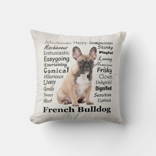 Frenchie Traits Pillow