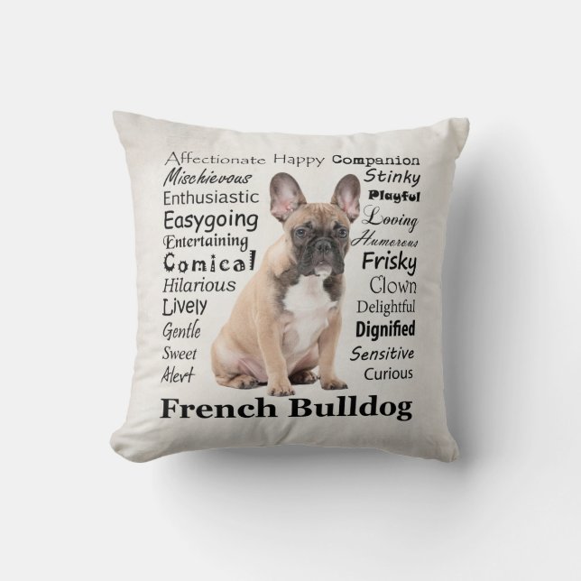 Frenchie Traits Pillow (Front)