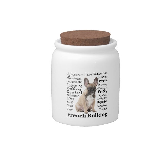 Frenchie Traits Treat Jar (Front)