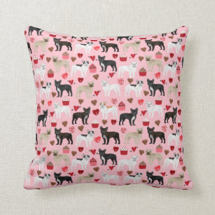 frenchie throw pillow