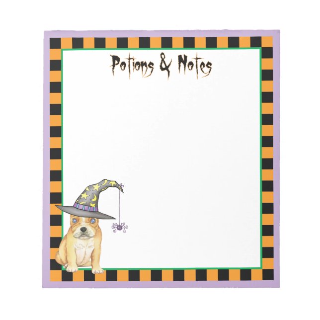 Frenchie Witch Notepad (Front)