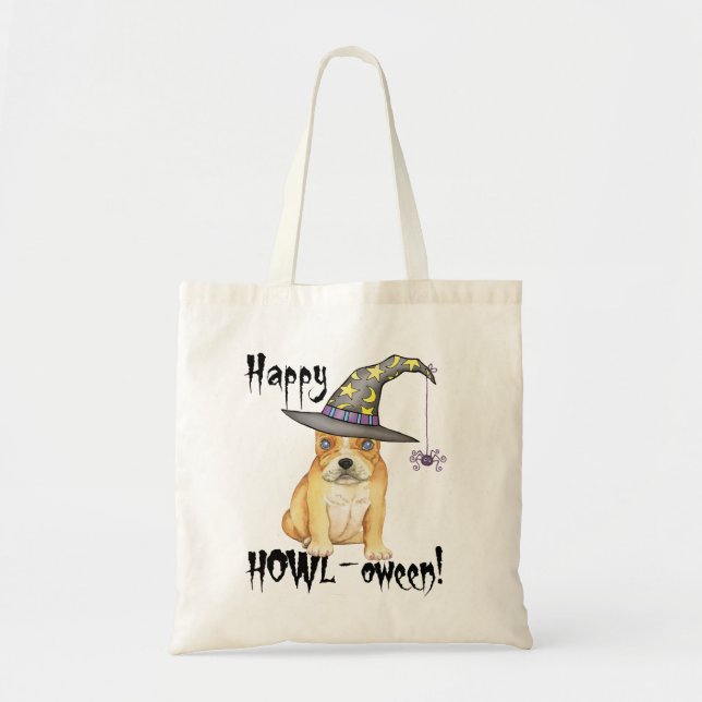 Frenchie Witch Tote Bag (Front)