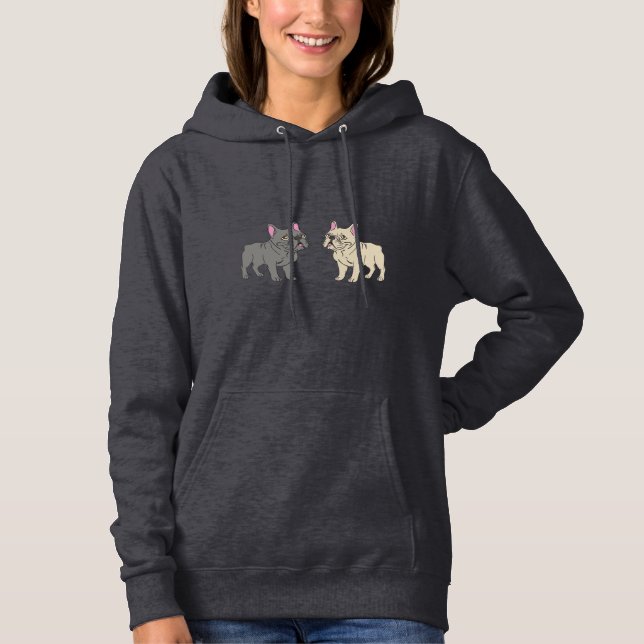 Frenchies, Beige Hoodie (Front)
