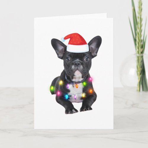 frenchies christmas gift for bulldog lovers card