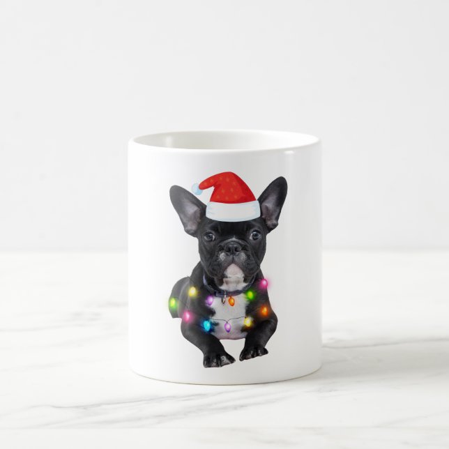 frenchies christmas gift for bulldog lovers coffee mug (Center)