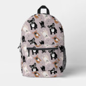 Frenchies Cute French Bulldog Pattern Printed Backpack (Front)