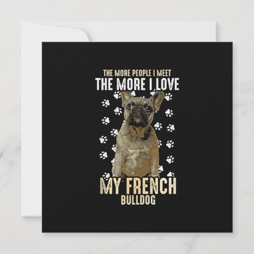 Frenchies Dog Lover Owner French Bulldog Dad Mom Holiday Card