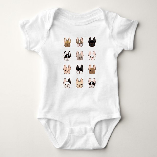 Frenchies Family Baby Bodysuit (Front)