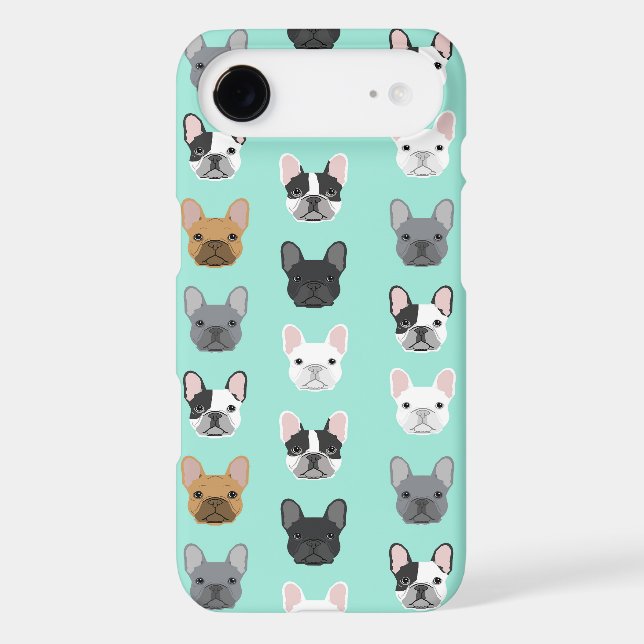 Frenchies French Bulldog Faces Case-Mate iPhone Case (Back)