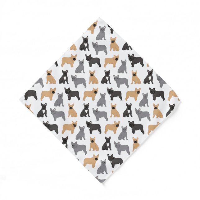 Frenchies French Bulldog - Pick Your Color! Bandana (Front)
