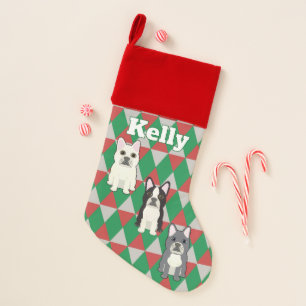 Frenchies Holiday Diamonds Christmas Stocking