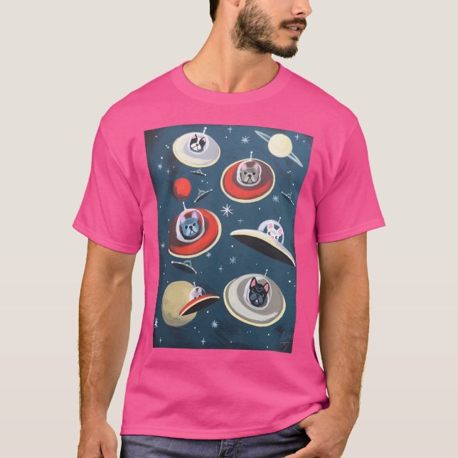 Frenchies In Spaaaaaace T-Shirt (Front)