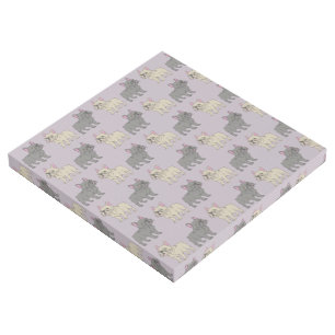 Frenchies, Purple Gallery Wrap