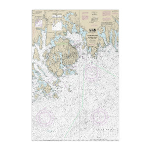 Frenchman and Blue Hill Bays and Approaches Chart Acrylic Print