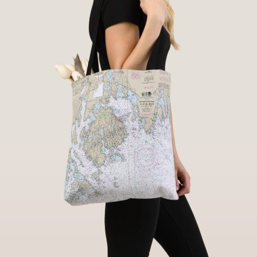 Frenchman and Blue Hill Bays and Approaches Chart Tote Bag