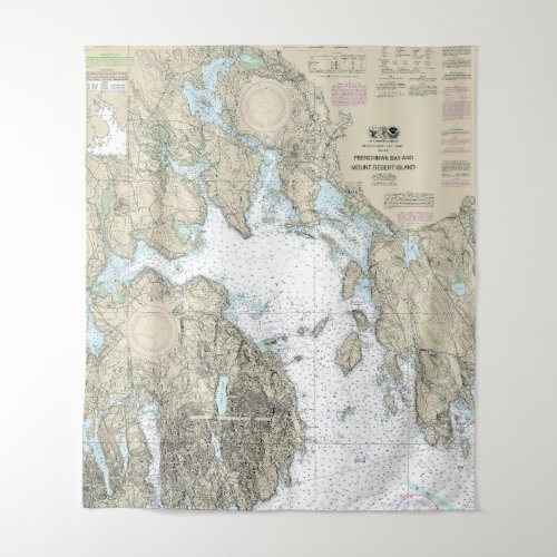 Frenchman Bay and Mount Desert Island Chart Tapestry