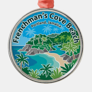 Frenchman's Cove Beach Jamaica Metal Ornament