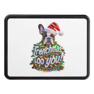 Frenchmas too you Bulldog Dog Tree Christmas Light Hitch Cover