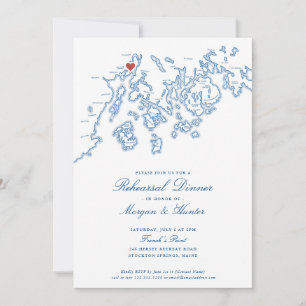 French's Point Maine Wedding Rehearsal Dinner Invitation