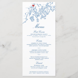 French's Point Stockton Maine Wedding Elegant Navy Menu
