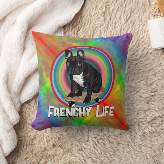 Frenchy Life  Throw Pillow (Blanket)