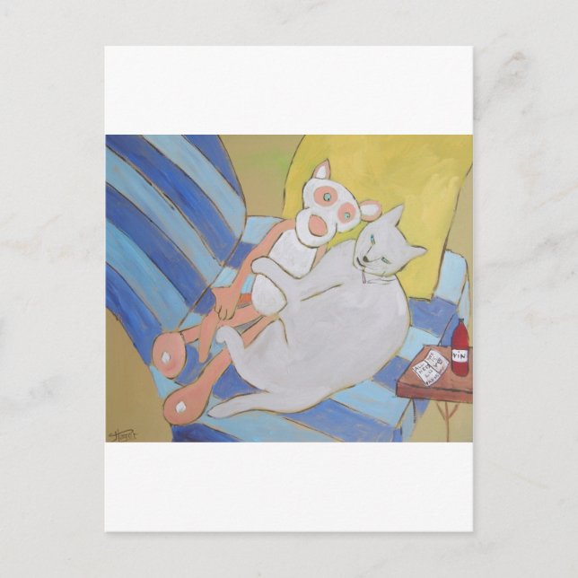 Frenchy w/pink panther postcard (Front)