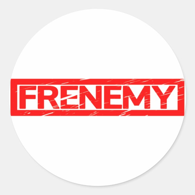 Frenemy Stamp Classic Round Sticker (Front)