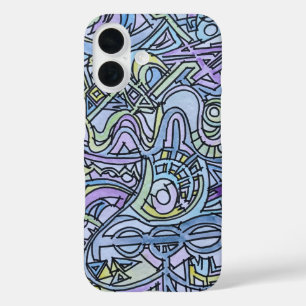 Frenetic Energy-Hand Painted Abstract Watercolor iPhone 16 Case