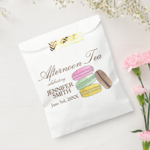 Frenh Macarons Wedding Shower Afternoon Tea Party Favor Bag