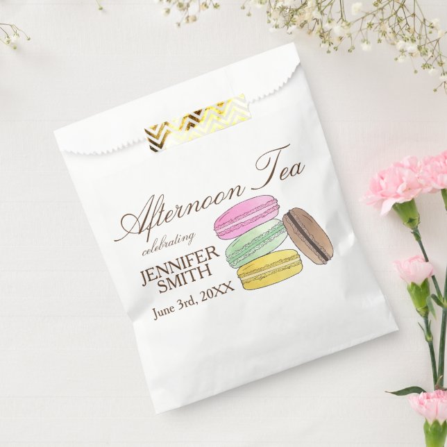 Frenh Macarons Wedding Shower Afternoon Tea Party Favor Bag (Sealed)