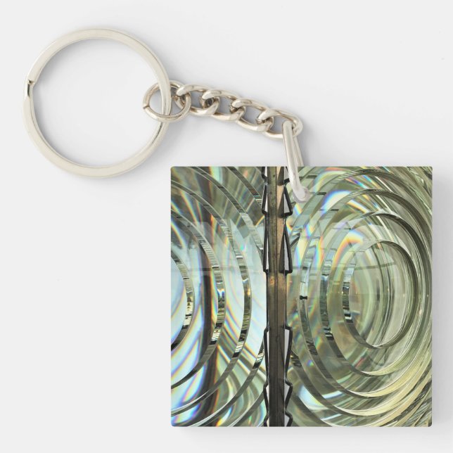 Frensel Lens, Cape Blanco Lighthouse, Oregon Coast Keychain (Front)