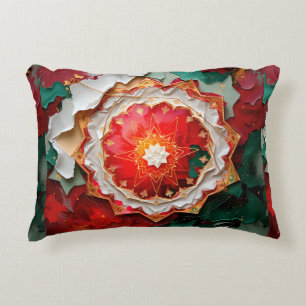 Frequency Abstract Christmas Festive Sovereignty  Accent Pillow