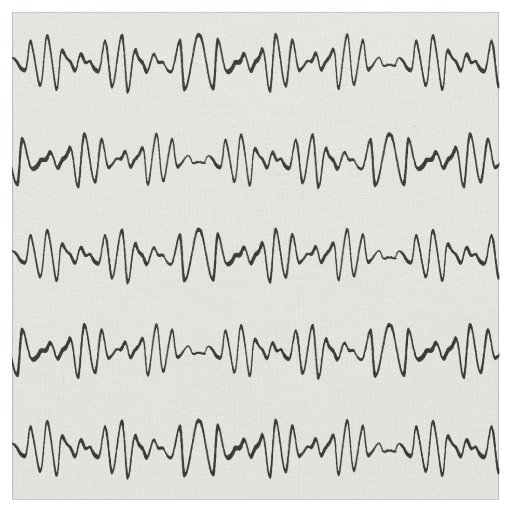 Frequency Line Squiggles Fabric