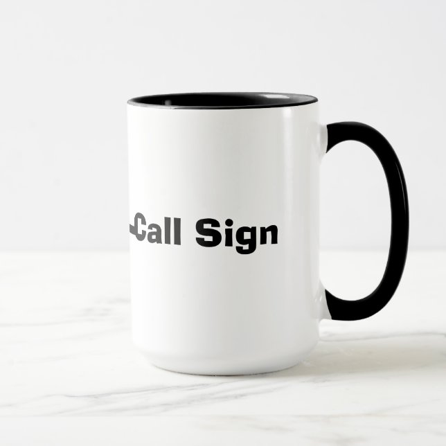 Frequency Line with Customize Call Sign Mug (Right)