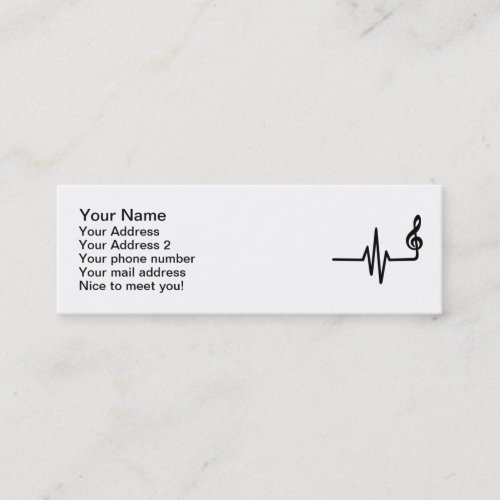 Frequency music note business card