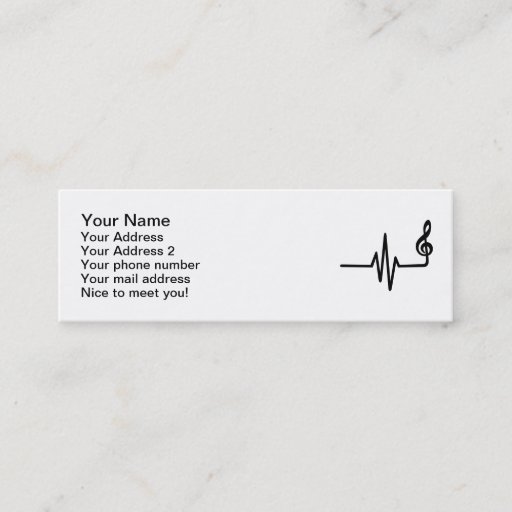 Customizable Frequency music note business card