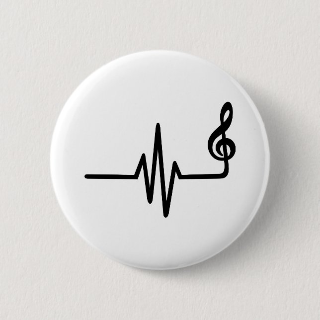 Frequency music note pinback button (Front)