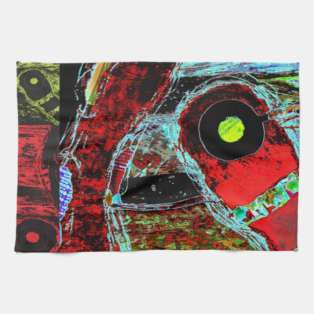 Frequency Serpent – Abstract Energy Compact Mirror Kitchen Towel (Horizontal)