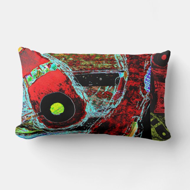 Frequency Serpent –  Abstract Energy Throw Pillow (Front)