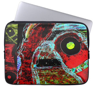 Frequency Serpent – Abstract Energy Wrapped Canvas Laptop Sleeve