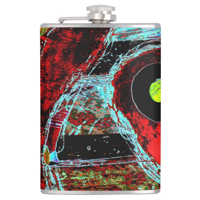 Frequency Serpent – Digital Abstract Energy Vinyl  Flask (Front)