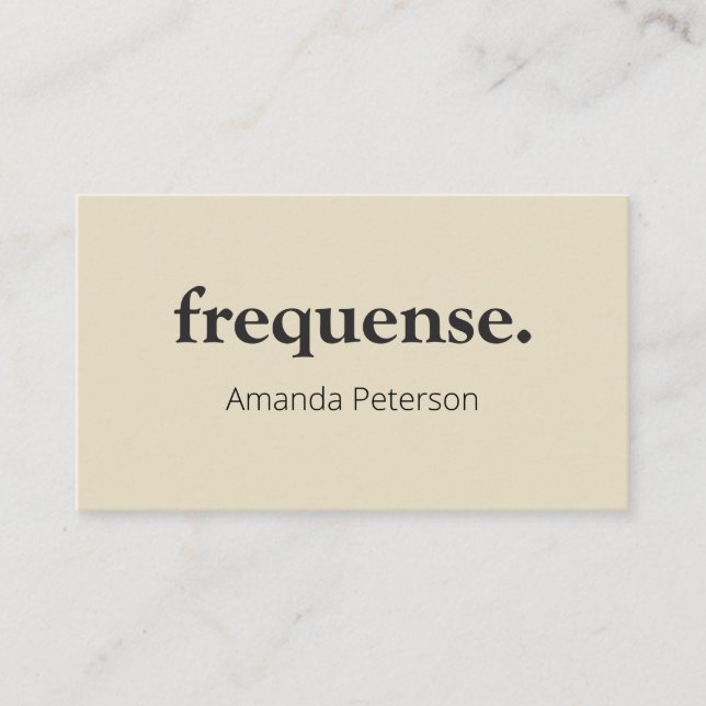 Frequense. Business Card (Front)